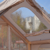 Vente en gros de tentes gonflables pour le camping Tente gonflable portable 4 saisons avec 2 portes et grande fenêtre