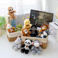Porte-clés en peluche petit animal, mini pendentif de sac, design personnalisable, cadeau unisexe, rembourrage en coton PP pour fêtes