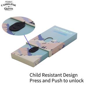 Boîte <span class=keywords><strong>à</strong></span> tiroir coulissant anti-enfants personnalisée avec logo estampé <span class=keywords><strong>à</strong></span> chaud, lot de 5, vide, pour emballage de cônes pré-roulés de taille classique 98 mm avec insert - Product Image 5