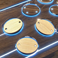 Nouvelles cartes d'accès intelligentes en bois vert réutilisables avec puce RFID NFC pour le paiement et l'utilisation professionnelle