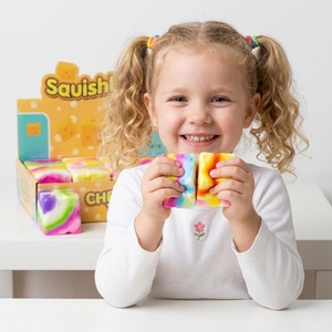 Nuevo Juguete Antiestrés de Goma con Forma de Queso Arcoíris Colorido, Suave, de Ascenso Lento, para Aliviar el Estrés - Product Image 4