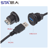 USB 2.0/3.0 IP67 Waterproof Brass Contact Industrial Aviation Connector