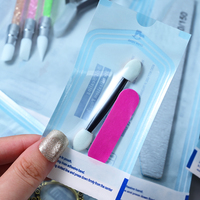 200 pièces/boîte, pochette de stérilisation pour ongles bleue professionnelle, différentes tailles, outil pour brosses et ciseaux à ongles