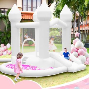 Château gonflable blanc pour fêtes en plein air, mariage, château gonflable avec toboggan pour <span class=keywords><strong>location</strong></span> de châteaux gonflables - Product Image 6