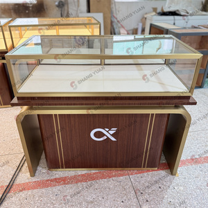 Thanh lịch chất lượng cao kính kim loại tủ với LED chiếu sáng cho cao cấp đồ trang sức showroom trang sức tủ trưng bày - Product Image 2