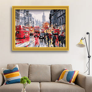 Venta al <span class=keywords><strong>por</strong></span> mayor de Londres Old Street pintura Digital Diy pintura al óleo arte lienzo imagen decoración del hogar - Product Image 3