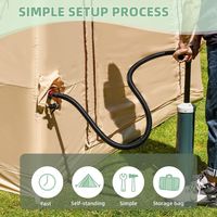Tente gonflable de luxe imperméable pour l'extérieur pour le camping et le voyage, facile à tenir debout avec le tissu Oxford en coton PVC, design de couple