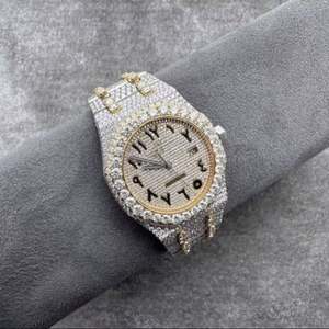 Prive Custom Luxe Diamant Horloge Cijfers 41Mm 3120 Uurwerk Tweekleurig Goud Vvs Full Diamond <span class=keywords><strong>Ice</strong></span> Moissanite Horloge - Product Image 3