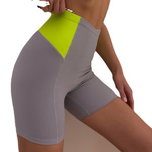 Pt Sports Biker Shorts Couleur Bloqué Ruché Nylon Tissu Running Workout Collants Courts Bas Étiré Vêtements Bodyshape - Product Image 1