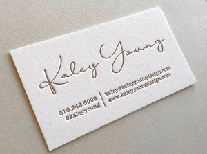 Wholesale Custom Embossed Debossed Logo Texture Business Cards Coated Paper Vanishing Printing Handling 'Thank You' Labels Tags - Product Image 6