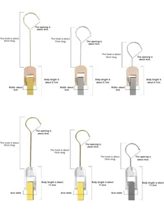 <b>Plastic</b> Transparent Gold <b>Hook</b> Clip Hanger Single Tier Eco-Friendly Kitchen Clothing Store Pants Scarf Display Hat Wigs - Product Image 3