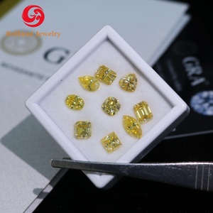 Certificado GRA Corte ovalado VVS Moissanite Piedra preciosa suelta Oro Amarillo Granate Naranja Rojo Moissanite 8 Corazón 8 Flecha - Product Image 2