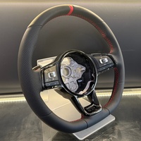 Volant personnalisé avec surpiqûres rouges pour Volkswagen Golf 5 6 7 7.5 GTI R Line Polo Tiguan Passat CC Scirocco Jetta