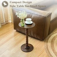 Mesa de Centro Fultyle Moderna y Ecológica con Patas de Madera Maciza, Estructura de Hierro, Acabado Rústico Marrón para Sala de Estar, Dormitorio u Oficina Pequeña