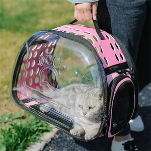 Lightweight Breathable Pet Travel Bag Airline Approved Handbag Style Backpack Zipper Washable Outdoor Cat Carrier Oxford Plastic - Product Image 4