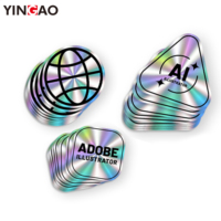 Autocollant holographique découpé sur mesure, résistant aux UV, imperméable, pour skateboard, bagages, coque de téléphone, tasse, logo personnalisé
