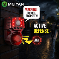 Système d'alarme de sécurité sans fil à énergie solaire MEIYAN, détecteur de mouvement, sirène, boîtier ABS portable, design étanche pour la maison, anti-cambriolage