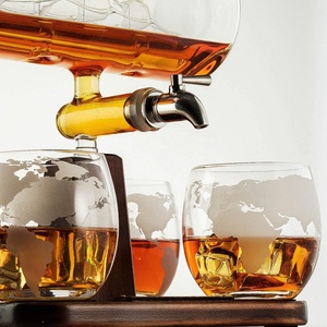 Decantador <span class=keywords><strong>de</strong></span> whisky <span class=keywords><strong>de</strong></span> vino <span class=keywords><strong>de</strong></span> vidrio transparente <span class=keywords><strong>de</strong></span> borosilicato <span class=keywords><strong>de</strong></span> 1000ml, juego <span class=keywords><strong>de</strong></span> barco con 4 vasos, juego <span class=keywords><strong>de</strong></span> decantador Premium para whisky - Product Image 3