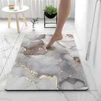 Tapis de douche en caoutchouc naturel de haute qualité ensemble de tapis de salle de bain anti-dérapant tapis de toilette anti-dérapant en caoutchouc diatomite