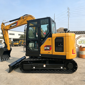 Nueva excavadora pequeña sobre orugas SY75C multifunción para consolidación de tierras agrícolas y construcción de canales de riego. - Product Image 3