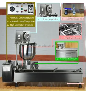 Máquina de fazer massa, frete grátis para porta preço de fábrica comercial automático mini rosquinha fabricante/máquina de fritadeira rosquinha