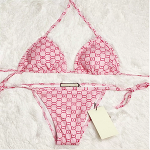 Conjunto <span class=keywords><strong>de</strong></span> <span class=keywords><strong>Bikini</strong></span> Halter <span class=keywords><strong>de</strong></span> Lujo Estilo <span class=keywords><strong>Pasarela</strong></span> con Textura Entrelazada, Traje <span class=keywords><strong>de</strong></span> Baño <span class=keywords><strong>de</strong></span> Dos Piezas con Detalle <span class=keywords><strong>de</strong></span> Cadena Dorada, Ropa <span class=keywords><strong>de</strong></span> Playa para Resort, Venta al por Mayor - Product Image 6