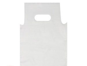 Sacs porte-gobelets à emporter recyclables givrés en PEHD personnalisés Logo imprimé Couleurs personnalisées pour café, lait, thé, salade de sushi - Product Image 4