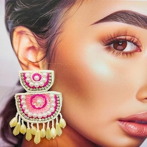 ต่างหูลูกปัดแบบห้อยสำหรับทุกเพศเครื่องประดับแฟชั่นหลากสีสำหรับสวมใส่ในชีวิตประจำวัน - Product Image 2