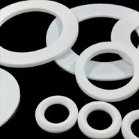 Junta de Sellado de PTFE Modificado Reforzado de Alto Rendimiento, Suministro de Fábrica, Junta Plana Redonda de Plástico PTFE