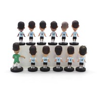 Hauteur 8.5cm 3d personnalisé résine Sculpture Bobble tête Football équipe Statue Collection Souvenir cadeaux décoration de la maison Art ornements