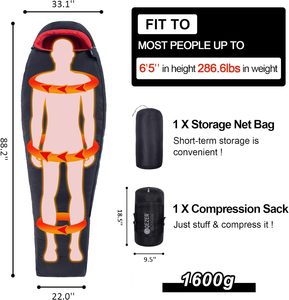 <span class=keywords><strong>Sac</strong></span> <span class=keywords><strong>de</strong></span> <span class=keywords><strong>couchage</strong></span> momie 600FP en nylon, <span class=keywords><strong>léger</strong></span>, étanche, coupe-vent, respirant, pour temps <span class=keywords><strong>froid</strong></span>, 4 saisons - Product Image 5