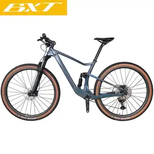 XC suspensi sepeda gunung, suspensi sepeda gunung 29er Shimano M5100 OEM dengan Rock Shox suspensi garpu karbon MTB sepeda gunung