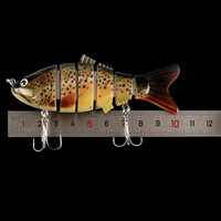 Nouveau leurre de pêche en eau salée à naufrage lourd Wobbler segmenté en 3D pour la chasse au poisson méné surfeur