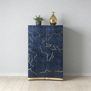 Vitrine de luxe pour salon de villa haut de gamme, au design moderne, en bois italien de luxe, pour vin - Product Image 3
