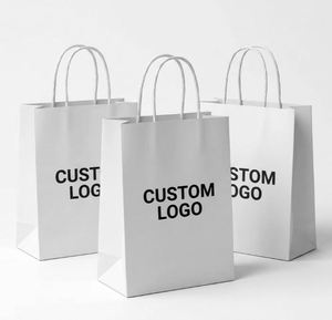 Bolsas de Papel Kraft de Lujo Personalizadas para Cosméticos, Restaurantes, Comida para Llevar, Compras, Comida Rápida, Blancas, Marrones, Negras, con Logotipo Propio para Vajilla y Almohadas - Product Image 3