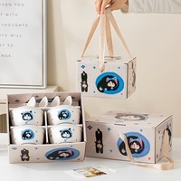 Ensemble de vaisselle en céramique Tom Spiraling avec cuillère, boîte cadeau, compatible micro-ondes, design mignon, dessin animé, souvenir de grande ouverture, ensemble d'ustensiles
