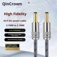 Cable de Alimentación CC para Computadora de Alta Calidad, 7N, Cobre Monocristal, Revestimiento de PVC Plateado, GX16-2, 2.1*2.5 mm