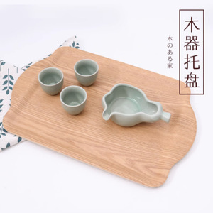 Ash Wood Japanese Style Rectangular <b>Tray</b> For <b>Tea</b> Coffee Serving Home Hotel Use - Product Image 1