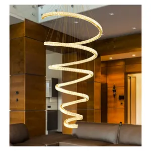 Crystal Chandelier Villa Living Room Hanging Light Lamp for Dining Room Chandelier Light for Living Room Crystal Pendant LIghts