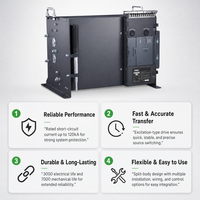 Commutateur de transfert automatique triphasé à double alimentation LVMA PC pour générateur et réseau électrique 800A-2000A IP65