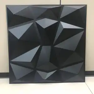 Decorative 3d wall panels textured wall paper covering colored black 3d