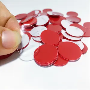 Custom die cut acrylic clear heat resistant removable double face circle glue polyester self adhesive foam tape for 3m tapes