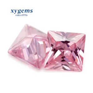 Synthetic Loose Cubic Zirconia Pink Square Cz Gems Stone