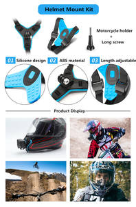 Nuevo 28 en 1 cámara de acción motocicleta ciclismo casco montaje adaptador accesorio paquete para <span class=keywords><strong>GoPro</strong></span> 12 <span class=keywords><strong>11</strong></span> 10 9 8 7 6 - Product Image 5