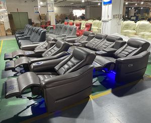 Sillón Reclinable Individual en Forma de U para Cine en Casa Color Marrón Chocolate Asiento Eléctrico Cómodo Sofá para Proyectos de Teatro - Product Image 6