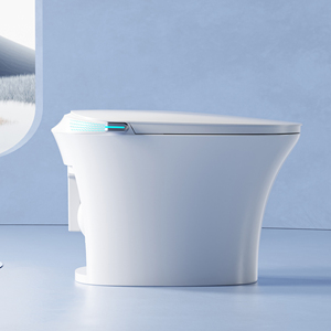 WC intelligent de luxe entièrement connecté pour hôtel, maison, villa, avec télécommande, fixation au sol, chasse d'eau S-trap, siège chauffant MDG8 Voice Co - Product Image 6