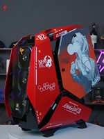 Qiaosibo ATX Mod5 à Rx-0 boîtier en plastique personnalisé sur le thème de la licorne avec ordinateur de jeu assemblé à l'eau en forme spéciale de ventilateur