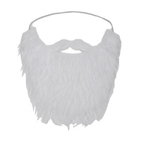 Ensemble de barbe et moustache viking nordique en fausse fourrure longue et ondulée avec crochets d'oreille, accessoire de costume pour hommes, cosplay, Halloween, festival