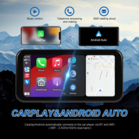 Podofo 6.25'' Portable Sans Fil Carplay Android Auto Étanche IP67 pour Moto DVR Commande au Volant Écran LCD IPS Vente en Gros