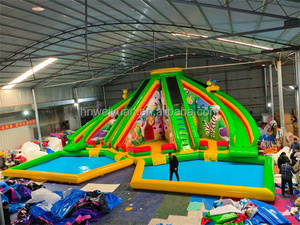 <span class=keywords><strong>Grand</strong></span> parc de combinaison de <span class=keywords><strong>trampoline</strong></span> de toboggan de château gonflable luxueux équipement d'amusement de <span class=keywords><strong>trampoline</strong></span> gonflable pour enfants en plein air - Product Image 5